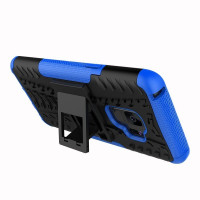 Чехол Hybrid Armor для Samsung Galaxy S9 (черный + голубой)
