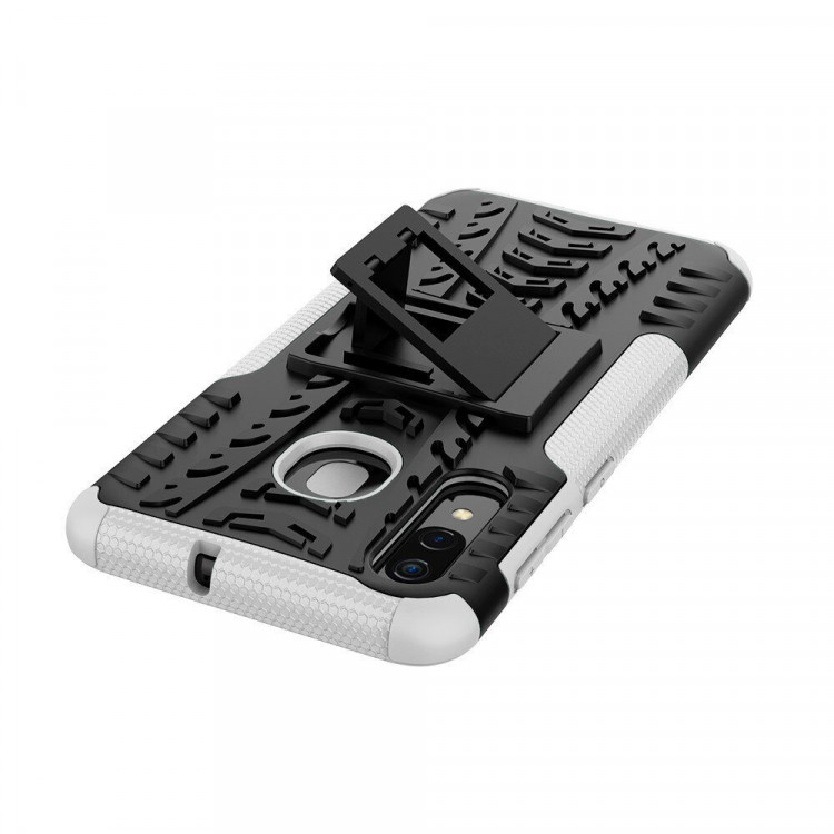 Чехол Hybrid Armor для Samsung Galaxy A30 / Galaxy A20 (черный + белый)