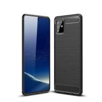 Чехол-накладка Carbon Fibre для Samsung Galaxy Note10 Lite (черный)