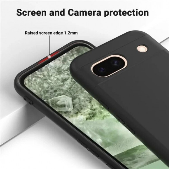 Силиконовый чехол Mobile Shell для Google Pixel 8a (черный) Силиконовый чехол Mobile Shell для Google Pixel 8a (черный)