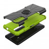 Чехол Armor Shockproof Ring Holder для Tecno Pova 3 (черный + зеленый)