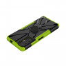 Чехол Armor Shockproof Ring Holder для Tecno Pova 3 (черный + зеленый)