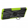 Чехол Armor Shockproof Ring Holder для Tecno Pova 3 (черный + зеленый)