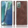 Кожаная накладка-чехол для Samsung Galaxy Note 20 (коричневый)