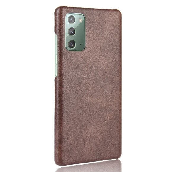 Кожаная накладка-чехол для Samsung Galaxy Note 20 (коричневый)