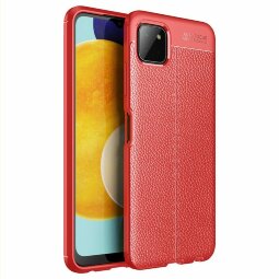 Чехол-накладка Litchi Grain для Samsung Galaxy A22s 5G (красный)