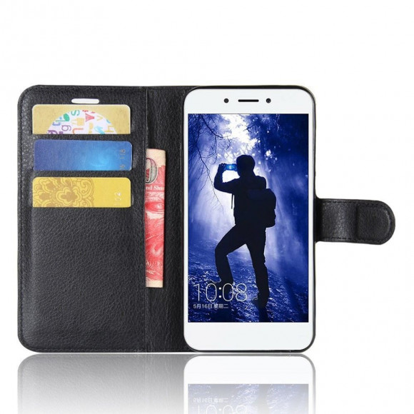 Чехол с визитницей для Huawei Honor 6A (черный)