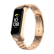 Стальной браслет для Samsung Galaxy Fit 2 SM-R220 (розовое золото)