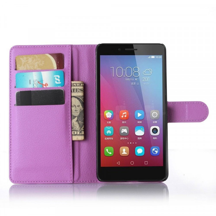 Чехол с визитницей для Huawei Honor 5X (фиолетовый)