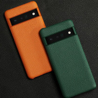 Кожаный чехол Cowhide для Google Pixel 6 (зеленый)