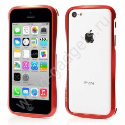 Металлический бампер LOVE MEI для iPhone 5C (красный)