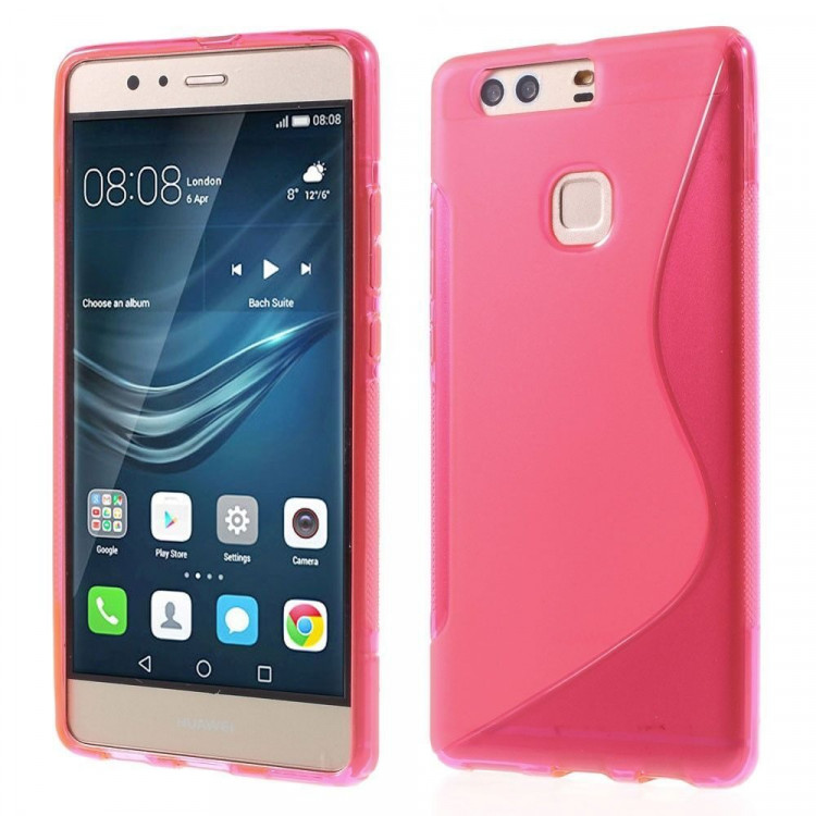 Нескользящий чехол для Huawei P9 Plus (малиновый)