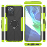 Чехол Armor Shockproof Ring Holder для Infinix Note 10 Pro (черный + зеленый)