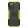 Чехол Armor Shockproof Ring Holder для Infinix Note 10 Pro (черный + зеленый)