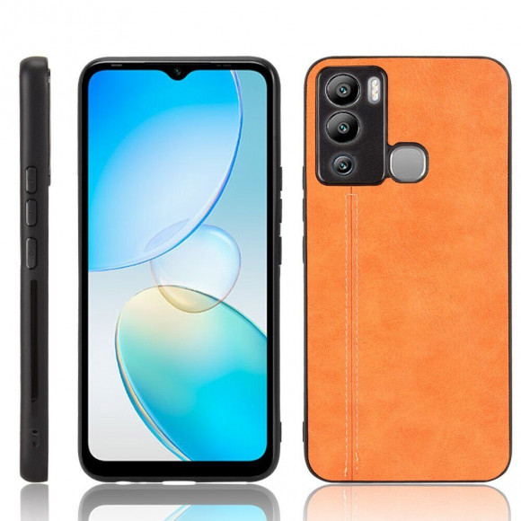 Чехол из экокожи для Infinix Hot 12i (оранжевый) Чехол из экокожи для Infinix Hot 12i (оранжевый)