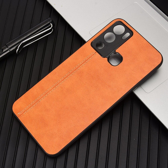 Чехол из экокожи для Infinix Hot 12i (оранжевый) Чехол из экокожи для Infinix Hot 12i (оранжевый)