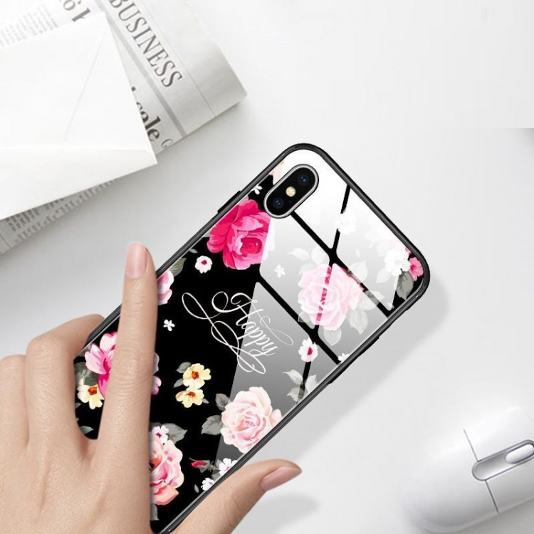 Чехол-накладка для iPhone X / ХS (Happy Flower)