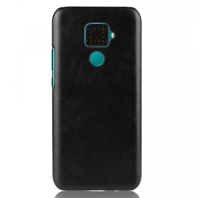 Кожаная накладка-чехол для Huawei Nova 5i Pro / Mate 30 Lite (черный)