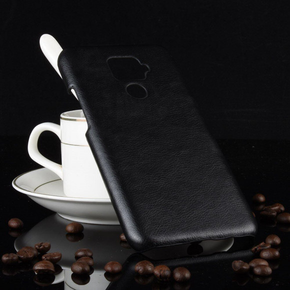 Кожаная накладка-чехол для Huawei Nova 5i Pro / Mate 30 Lite (черный) Кожаная накладка-чехол для Huawei Nova 5i Pro / Mate 30 Lite (черный)