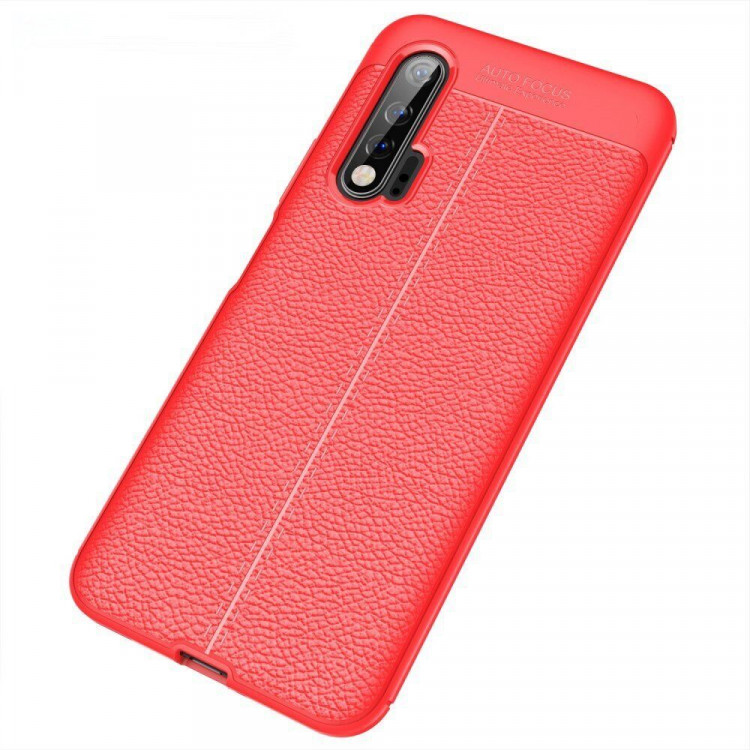 Чехол-накладка Litchi Grain для Huawei nova 6 (красный)