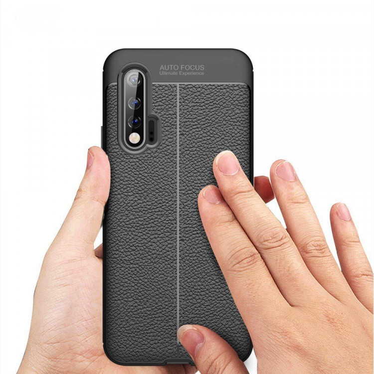 Чехол-накладка Litchi Grain для Huawei nova 6 (красный)