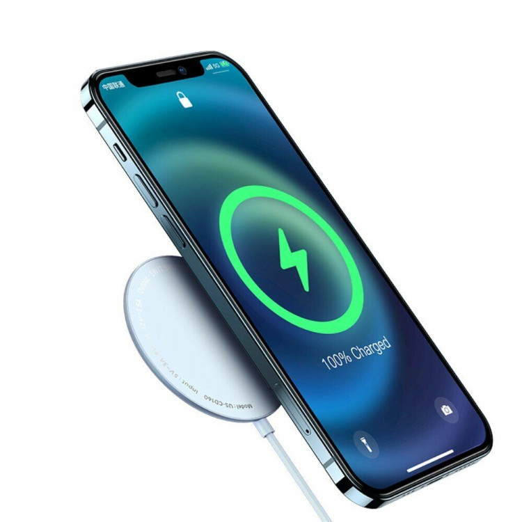 Зарядное устройство Usams Magnetic Fast Wireless Charger 15W (US-CD160 W2)