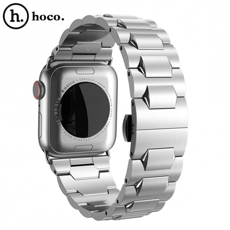 Стальной браслет HOCO Premium для Apple Watch 44 - Series 4 / Series 3 / 2 / 1 (42мм) (серебряный)