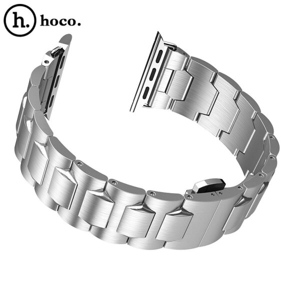 Стальной браслет HOCO Premium для Apple Watch 44 - Series 4 / Series 3 / 2 / 1 (42мм) (серебряный) Стальной браслет HOCO Premium для Apple Watch 44 - Series 4 / Series 3 / 2 / 1 (42мм) (серебряный)