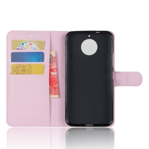 Чехол с визитницей для Motorola Moto G5S Plus (розовый) Чехол с визитницей для Motorola Moto G5S Plus (розовый)
