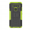 Чехол Hybrid Armor для LG V40 ThinQ (черный + зеленый)