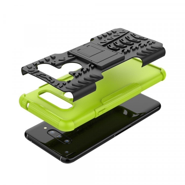 Чехол Hybrid Armor для LG V40 ThinQ (черный + зеленый)