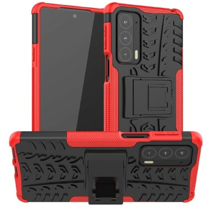 Чехол Hybrid Armor для Motorola Edge 20 (черный + красный)