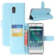 Чехол с визитницей для Nokia 2 (голубой) Чехол с визитницей для Nokia 2 (голубой)