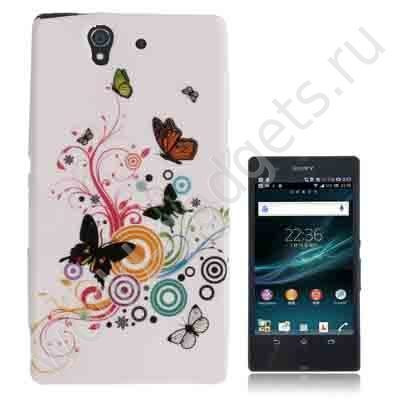 Пластиковый TPU чехол для Sony Xperia Z (Butterfly Echoes)