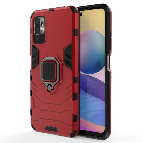 Чехол Armor Ring Holder для Poco M3 Pro, Xiaomi Redmi Note 10 5G (красный) Чехол Armor Ring Holder для Poco M3 Pro, Xiaomi Redmi Note 10 5G (красный)
