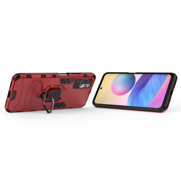 Чехол Armor Ring Holder для Poco M3 Pro, Xiaomi Redmi Note 10 5G (красный) Чехол Armor Ring Holder для Poco M3 Pro, Xiaomi Redmi Note 10 5G (красный)