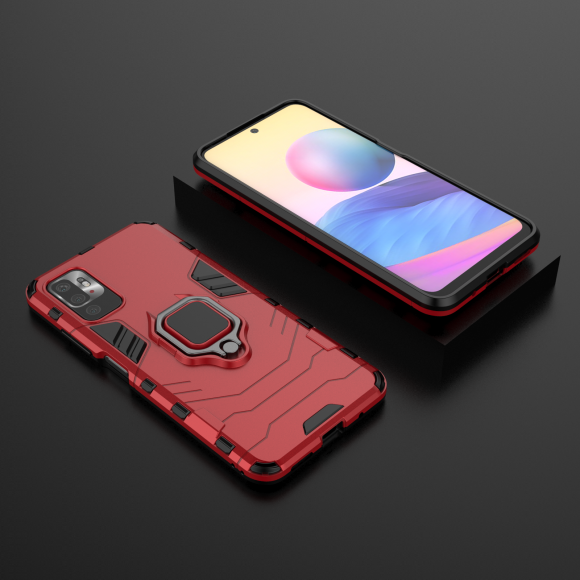 Чехол Armor Ring Holder для Poco M3 Pro, Xiaomi Redmi Note 10 5G (красный) Чехол Armor Ring Holder для Poco M3 Pro, Xiaomi Redmi Note 10 5G (красный)