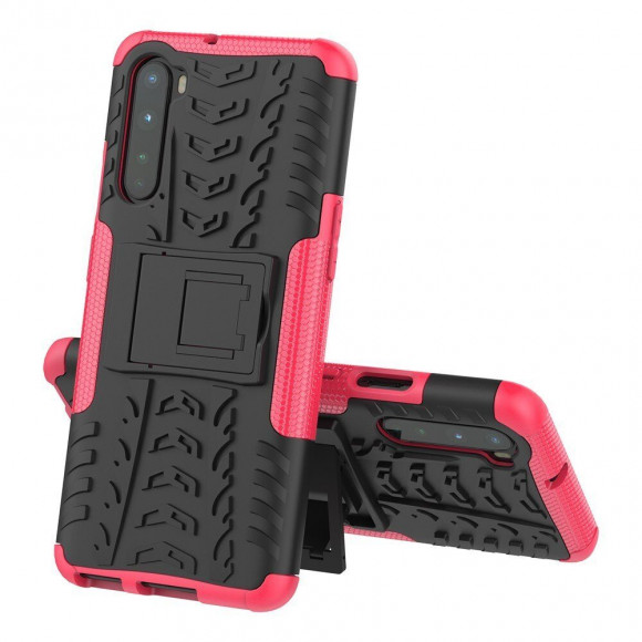 Чехол Hybrid Armor для OnePlus Nord (черный + розовый) Чехол Hybrid Armor для OnePlus Nord (черный + розовый)