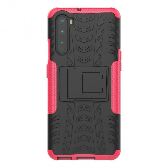 Чехол Hybrid Armor для OnePlus Nord (черный + розовый) Чехол Hybrid Armor для OnePlus Nord (черный + розовый)