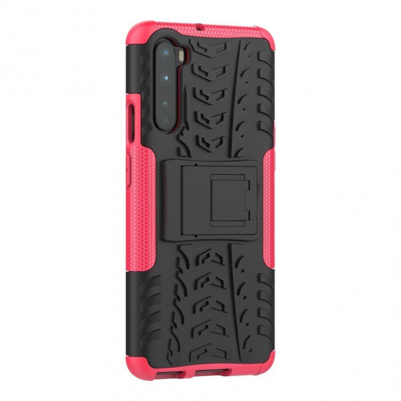 Чехол Hybrid Armor для OnePlus Nord (черный + розовый) Чехол Hybrid Armor для OnePlus Nord (черный + розовый)