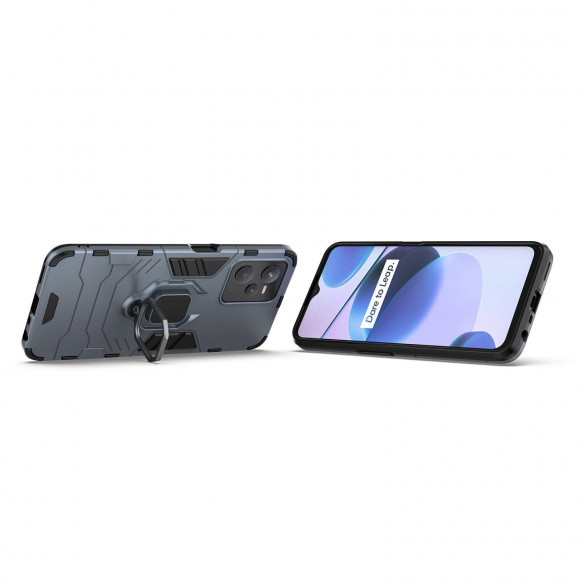 Чехол Armor Ring Holder для Realme C35 (темно-синий) Чехол Armor Ring Holder для Realme C35 (темно-синий)