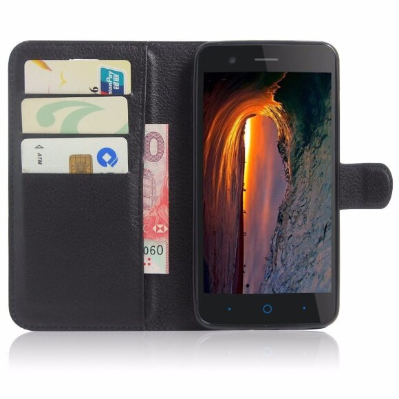 Чехол с визитницей для ZTE Blade A510 (черный) Чехол с визитницей для ZTE Blade A510 (черный)