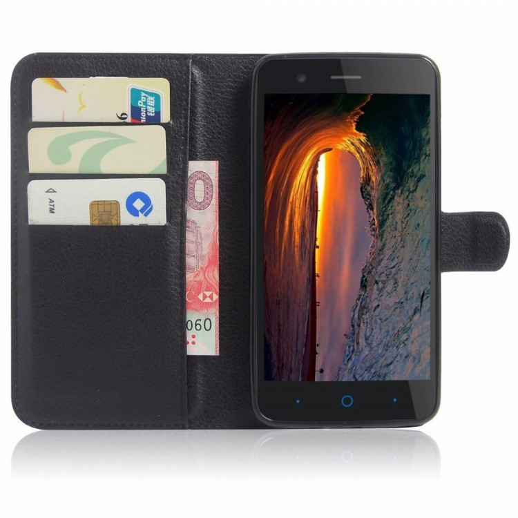 Чехол с визитницей для ZTE Blade A510 (черный)