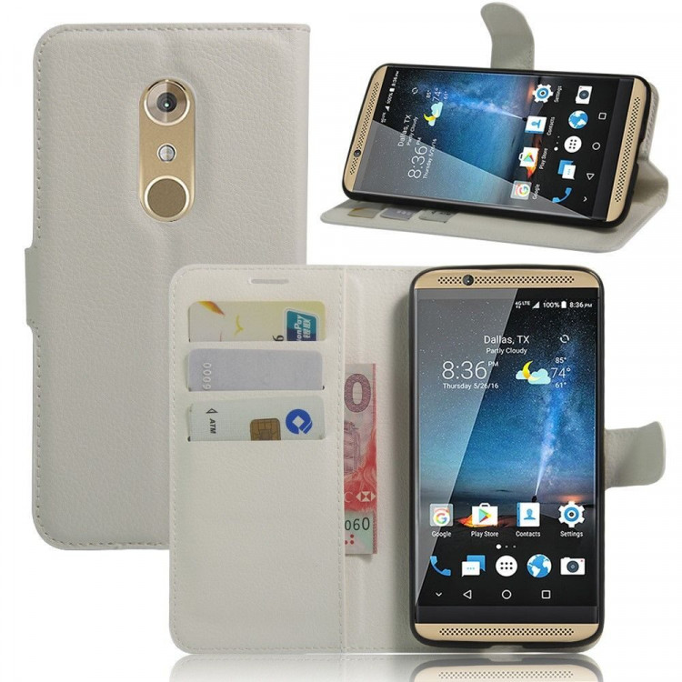 Чехол с визитницей для ZTE Axon 7 (белый)