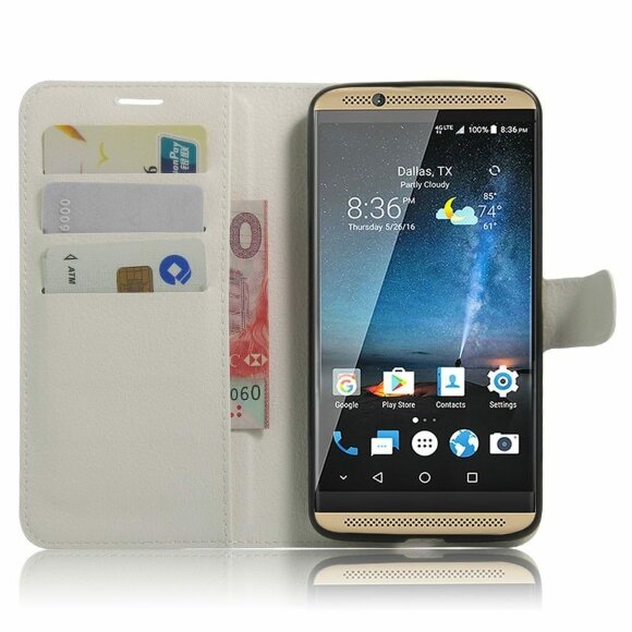 Чехол с визитницей для ZTE Axon 7 (белый) Чехол с визитницей для ZTE Axon 7 (белый)