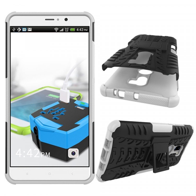 Чехол Hybrid Armor для Xiaomi Mi5S Plus (черный + белый)