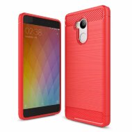 Чехол Carbon Fibre для Xiaomi Redmi 4 Pro / 4 Prime (красный)