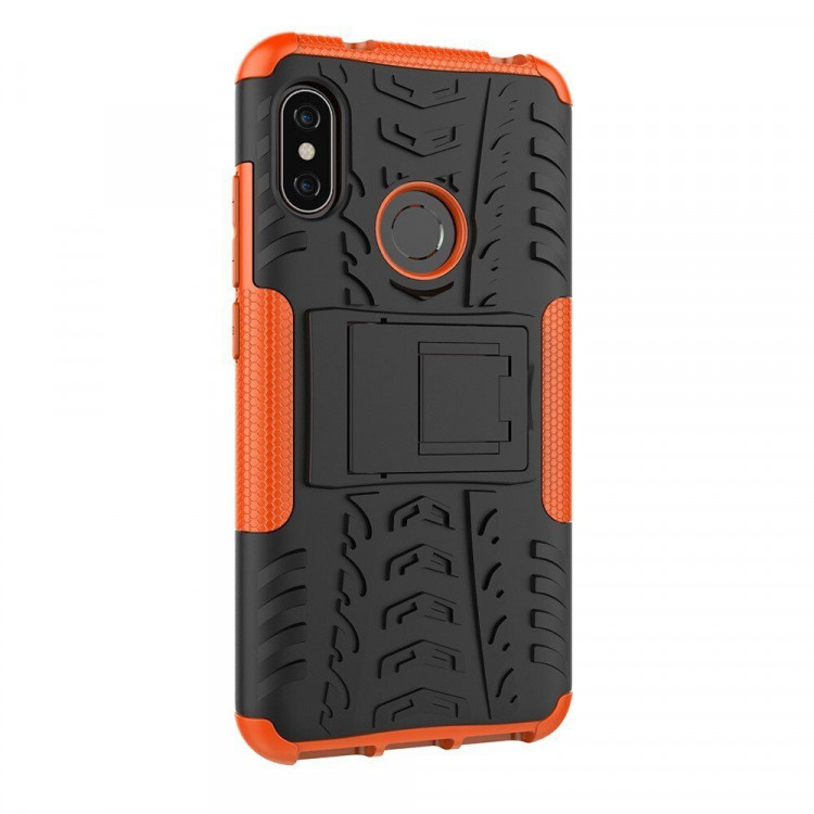Чехол Hybrid Armor для Xiaomi Mi A2 Lite / Redmi 6 Pro (черный + оранжевый)
