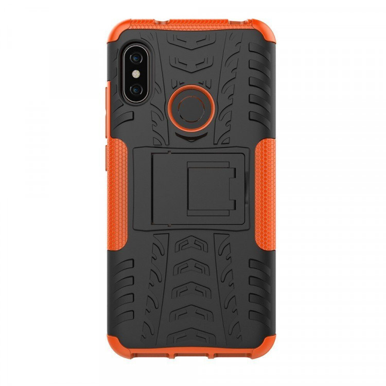 Чехол Hybrid Armor для Xiaomi Mi A2 Lite / Redmi 6 Pro (черный + оранжевый)