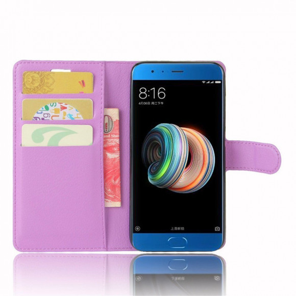 Чехол с визитницей для Xiaomi Mi Note 3 (фиолетовый) Чехол с визитницей для Xiaomi Mi Note 3 (фиолетовый)